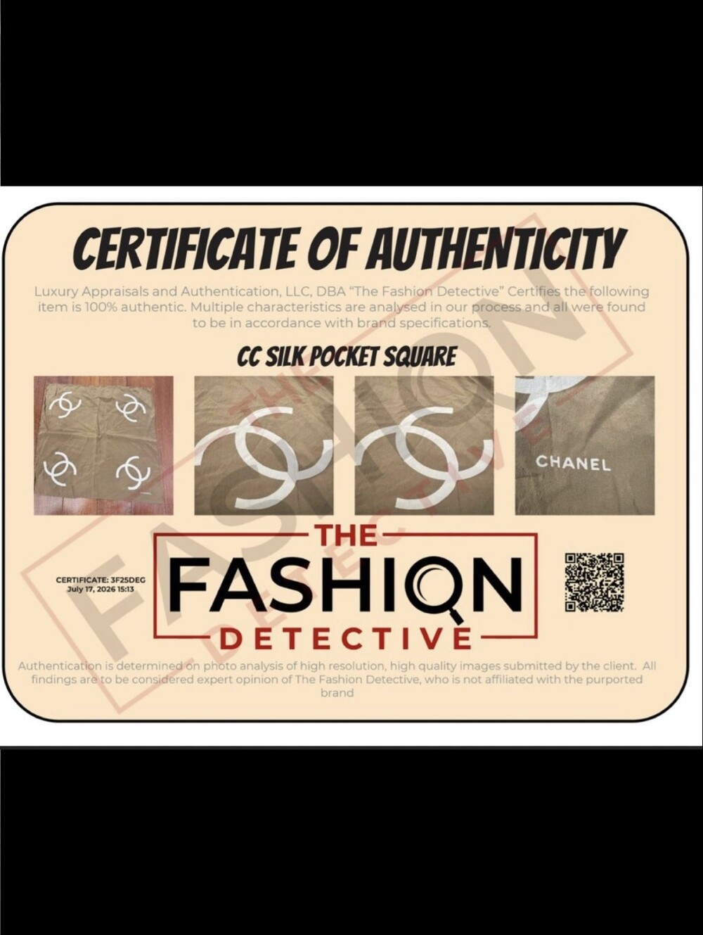 AUTHENTICATED 🤎 CHANEL CC Logo Vintage Silk Square Scarf COA - Picture 4 of 6